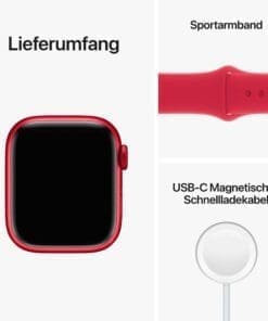 Apple Watch 8 GPS 41mm (PRODUCT)RED Alu Sport Band red Apple Watch 8 GPS 41mm (PRODUCT)RED Alu Sport Band red – Bild 6