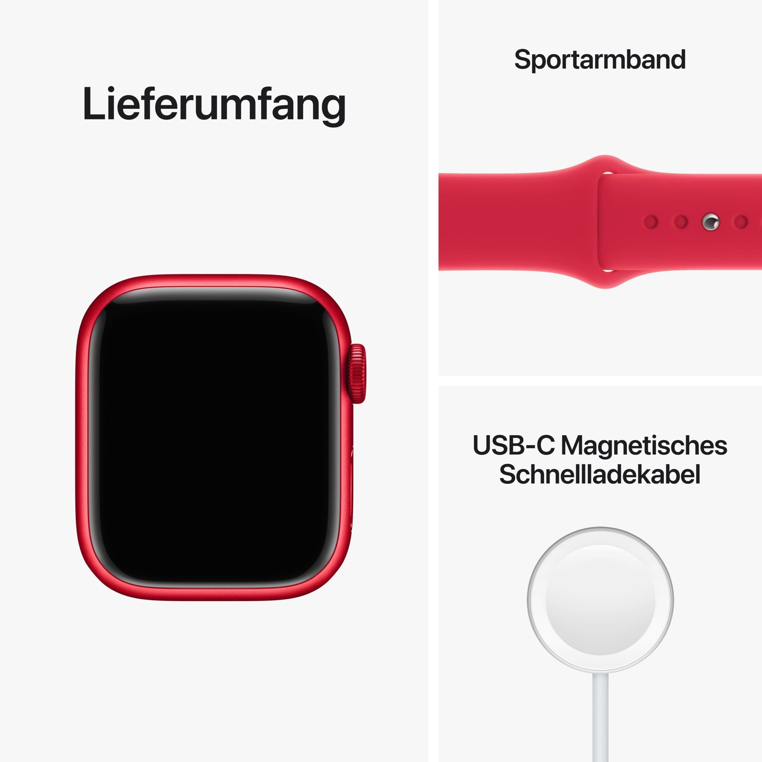 Apple Watch 8 GPS 41mm (PRODUCT)RED Alu Sport Band red Apple Watch 8 GPS 41mm (PRODUCT)RED Alu Sport Band red – Bild 6