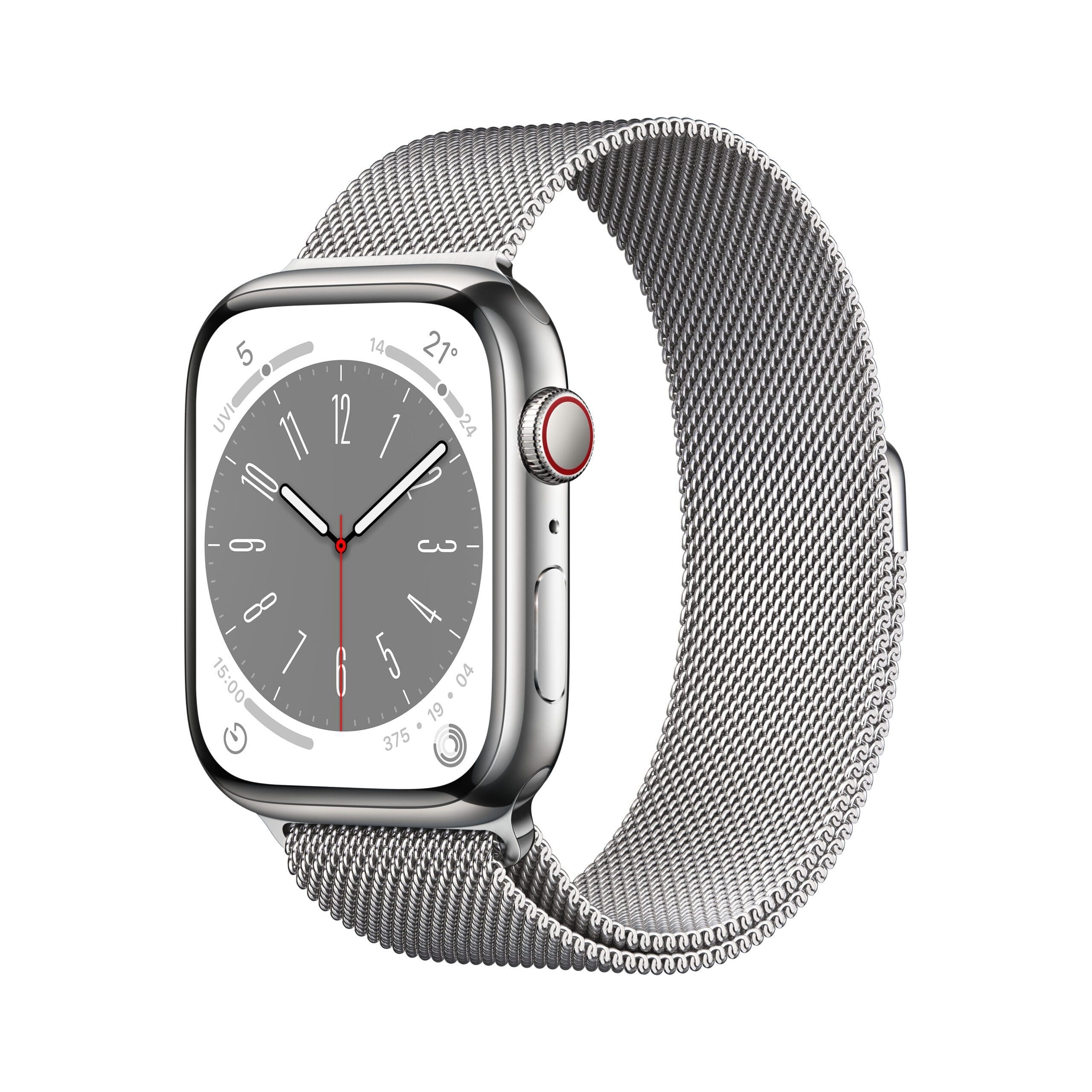 Black apple watch with silver milanese loop 2025