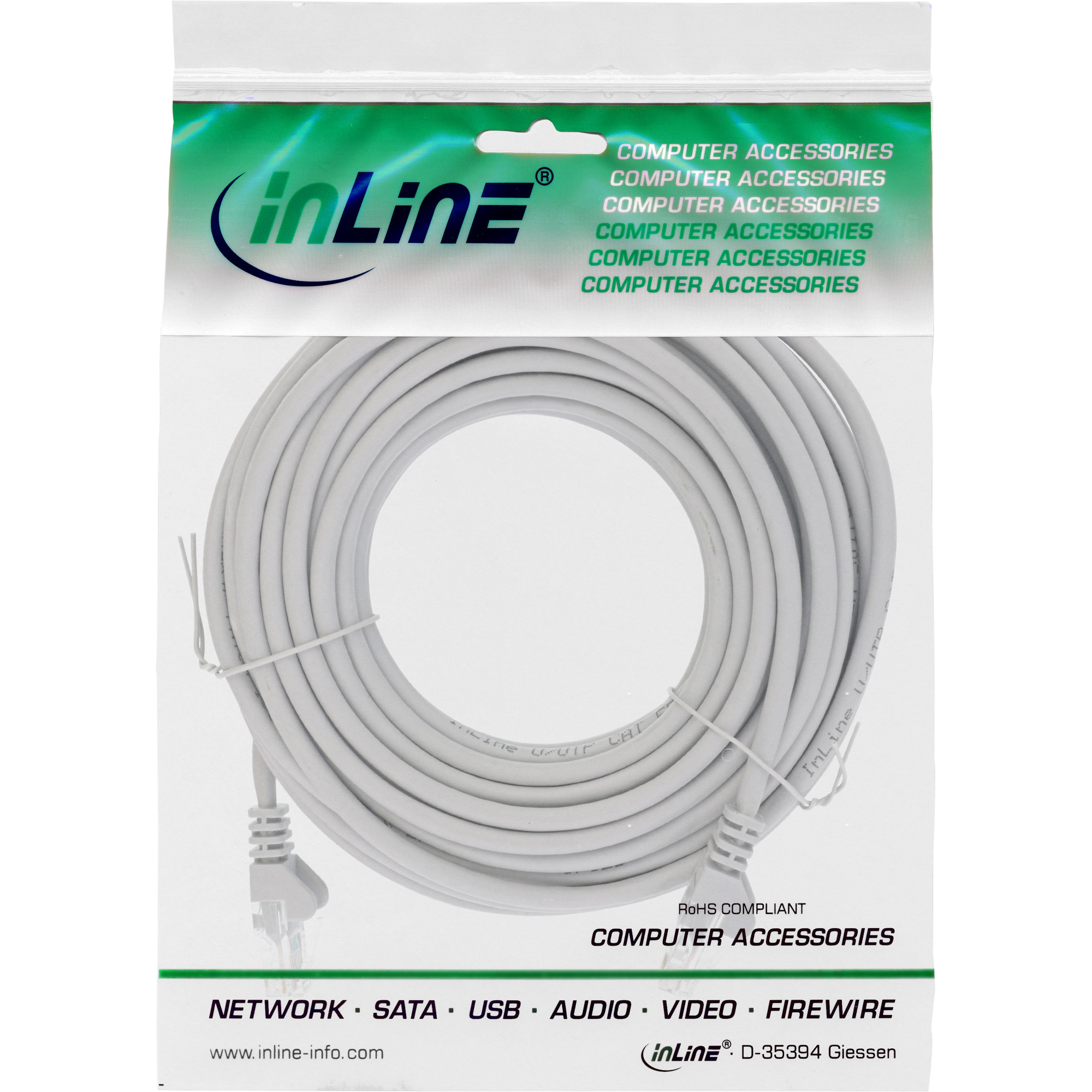InLine® Patchkabel, U/UTP, Cat.5e, grau, 10m, AWG26 InLine® Patchkabel, U/UTP, Cat.5e, grau, 10m, AWG26 – Bild 2