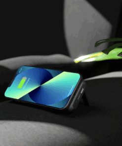 ZENS Magnet 4000 mAh Wireless Powerbank Kickstand and Qi RX, schwarz