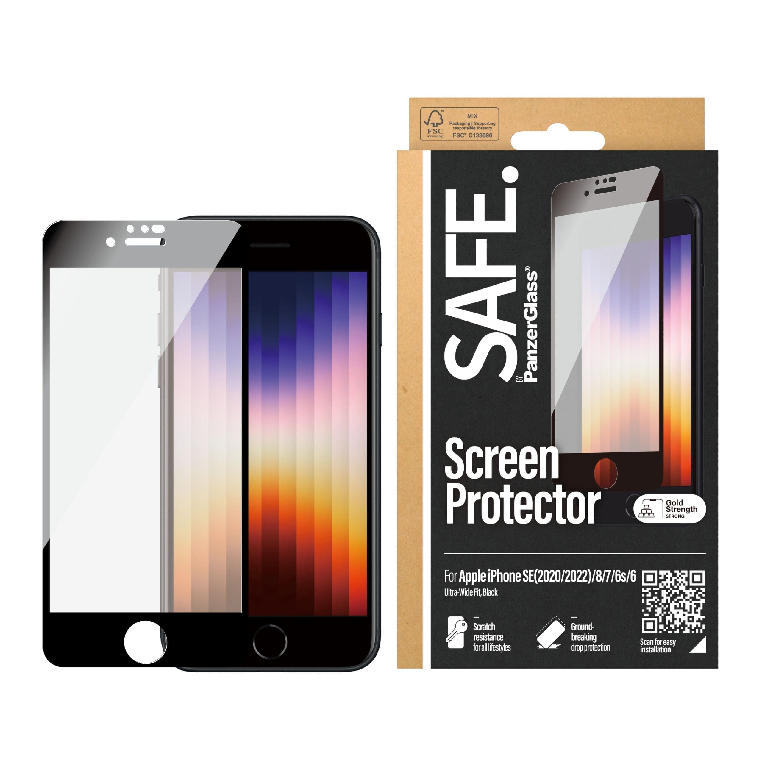 SAFE.Panzerglass Apple iPhone 6/6s/7/8/SE 2020, 2022 UWF SAFE.Panzerglass Apple iPhone 6/6s/7/8/SE 2020, 2022 UWF – Bild 2