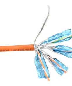 Verlegekabel Cat.6, 250MHz, S/FTP (PiMf), CU, AWG23, halogenfrei, 100m, orange
