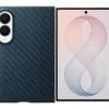 Samsung Carbon Magnet Case für Galaxy Fold8, navy Robust, ultradünn und stilvoll Das Carbon Magnet Case vereint elegantes Design mit zuverlässigem Schutz. Hergestellt aus hochwertigem, widerstandsfähigem Aramid bietet es eine kratzfeste Oberfläche und schützt vor Stößen. Die leicht strukturierte Oberfläche sorgt für einen angenehmen, sicheren Griff. Dank des integrierten Magneten kannst du ganz einfach nützliches Zubehör befestigen und kabelloses Laden komfortabel nutzen. Das Carbon Magnet Case kommt mit einem Anti-reflecting Film für das Frontdisplay – für zusätzlichen Schutz.