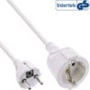 InLine® Strom-Verlängerung Schutzkontakt Stecker / Buchse, weiß, 1,5m