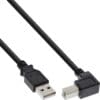 InLine® USB 2.0 Kabel, A an B unten abgewinkelt, schwarz, 0,5m, schwarz InLine® Cinch/Klinke Kabel, PREMIUM, 2x Cinch Stecker an 3,5mm Klinke Stecker, 15m