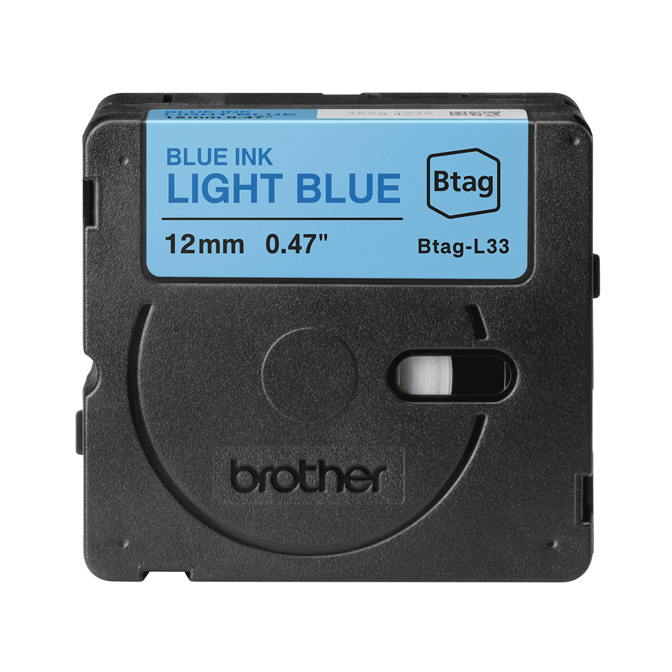 Brother Schriftband BTAG-L33 Blau auf Hellblau 12 mm x 4 m Brother Schriftband BTAG-L33 Blau auf Hellblau 12 mm x 4 m – Bild 2