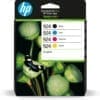 HP 924 CMYK Original Tintenpatrone 4er-Pack Ideal für kleine Unternehmen und Privatkunden, die häufig drucken, Text und Farbgrafiken von hoher Qualität erstellen und Recycling betreiben.<br><br>Sparen Sie Zeit und Geld beim Kauf aller benötigten Tinten. Dank der modernen HP Inkjet-Druckerpatronentechnologie erhalten Sie stets optimale Ergebnisse. Verlassen Sie sich auf HP, wenn es um erstklassige Druckqualität und das einfache Recycling von Druckerpatronen geht.
