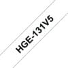 Schriftband HGe-131V5 (5 Stk) Schwarz auf Gold 12mm x 8m