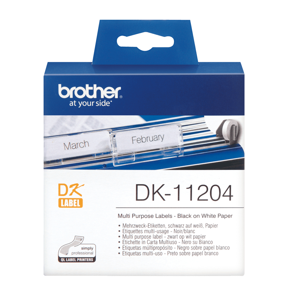 Brother Mehrzwecketiketten DK-11204 (400 St.) weiß 17 x 54 mm Brother Mehrzwecketiketten DK-11204 (400 St.) weiß 17 x 54 mm – Bild 3