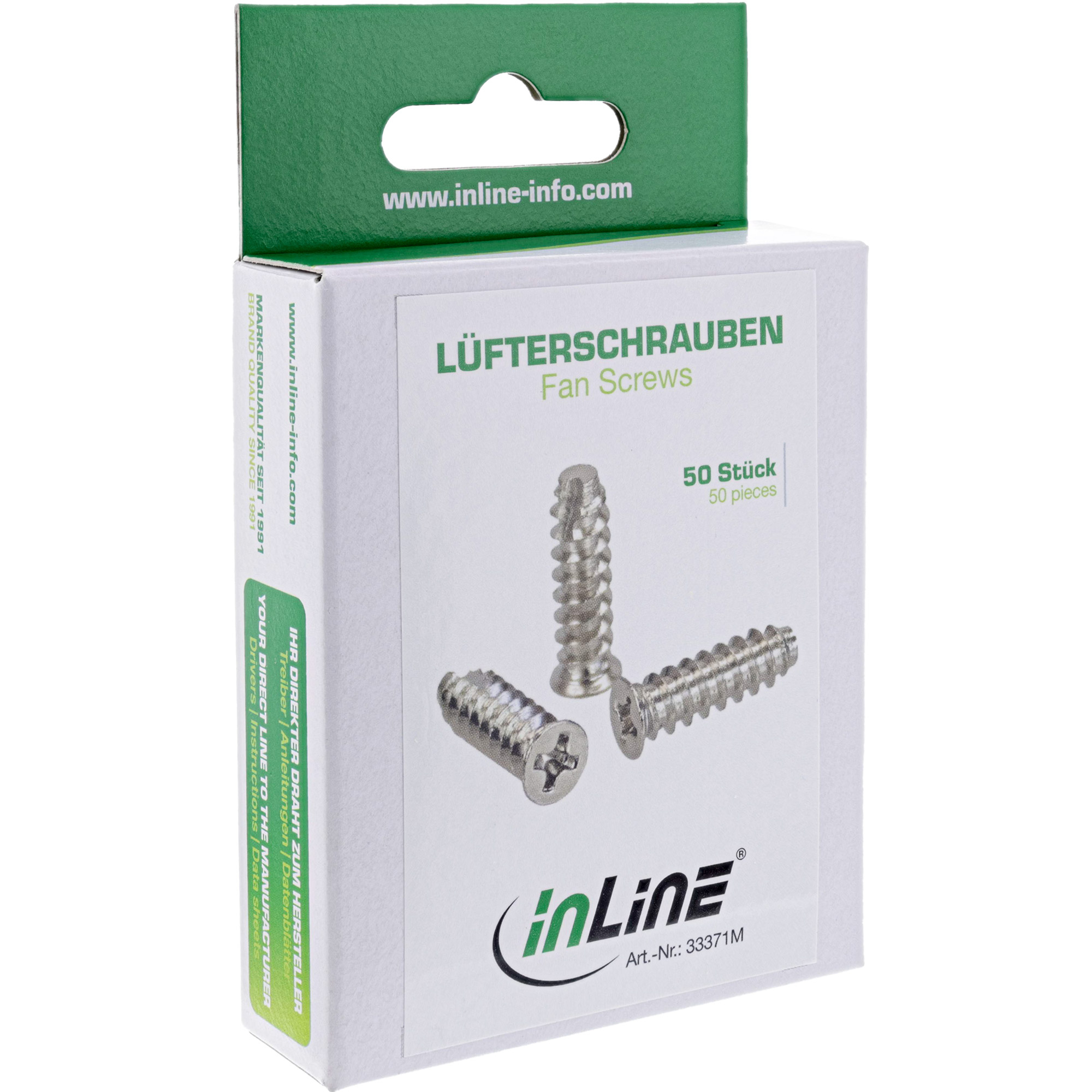 InLine® Lüfterschraube, 5x16mm, vernickelt, 50er Pack InLine® Lüfterschraube, 5x16mm, vernickelt, 50er Pack – Bild 2