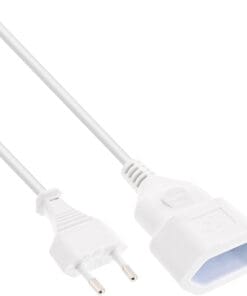 InLine® Euro-Verlängerung, Eurostecker an Eurokupplung, weiß, 0,5m