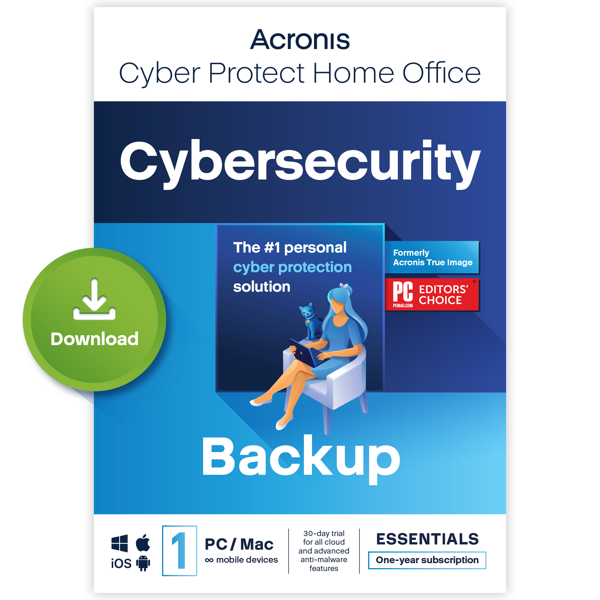 Acronis Cyber Protect Home Office 2023 - Essentials - 1 Computer - 1 year Acronis Cyber Protect Home Office 2023 - Essentials - 1 Computer - 1 year