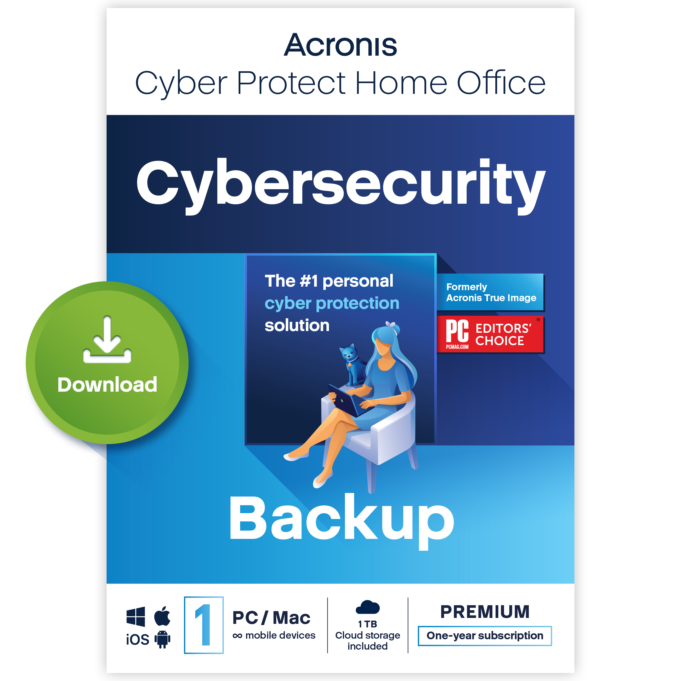 Acronis Cyber Protect Home Office 2023 - Premium - 1 Computer + 1 TB Cloud Storage - 1 year Acronis Cyber Protect Home Office 2023 - Premium - 1 Computer + 1 TB Cloud Storage - 1 year