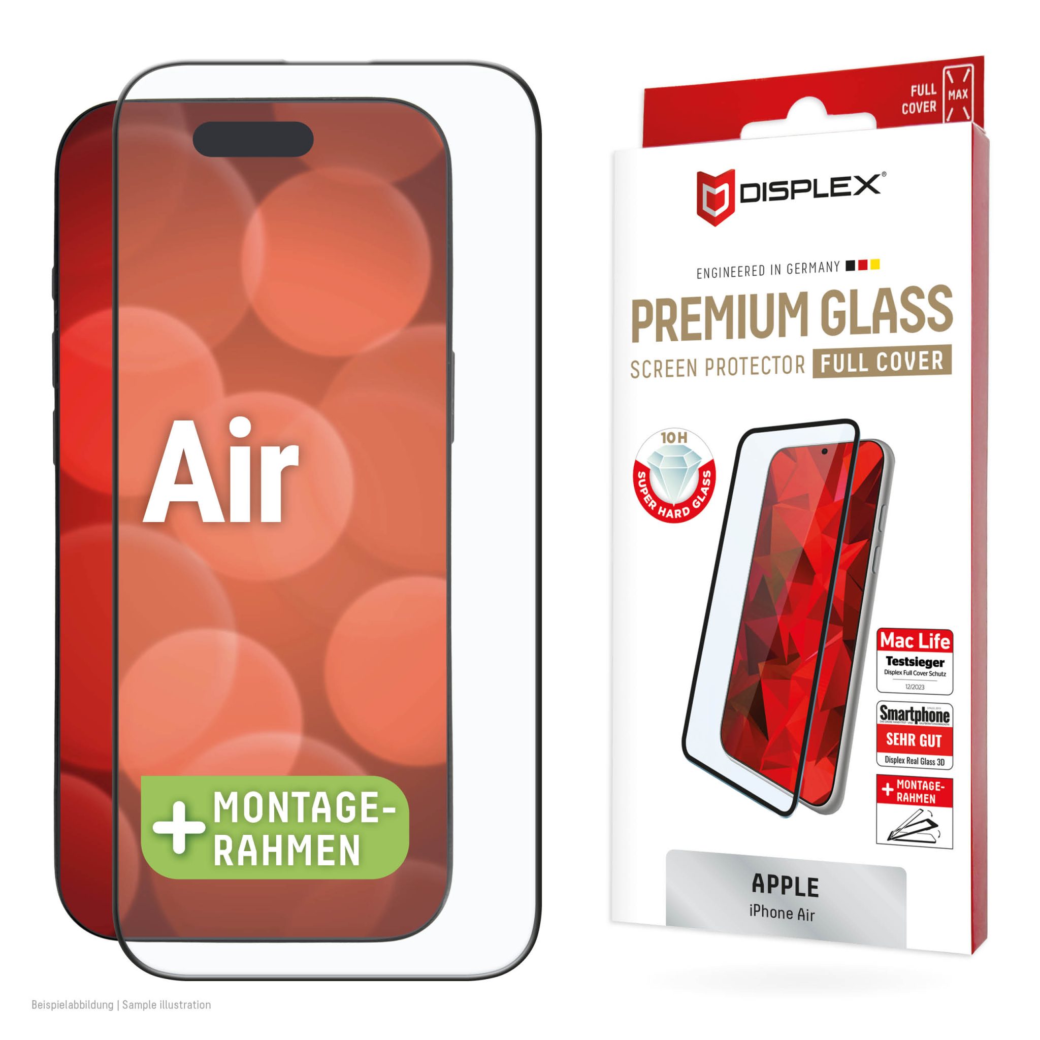 DISPLEX Premium Panzerglas vollflächig Antireflex für iPhone Air DISPLEX Premium Panzerglas vollflächig Antireflex für iPhone Air