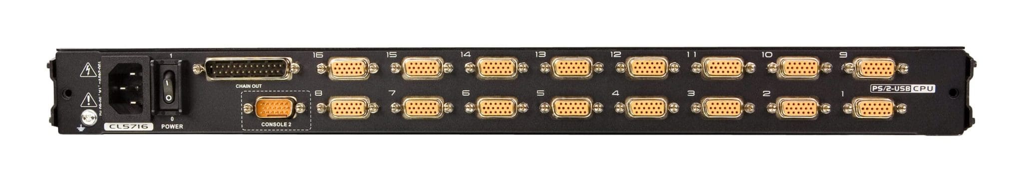 ATEN CL5716N UK KVM Switch 16-Port 19"-LCD Single Rail (PS/2-USB VGA) UK-Layout ATEN CL5716N UK KVM Switch 16-Port 19"-LCD Single Rail (PS/2-USB VGA) UK-Layout – Bild 2