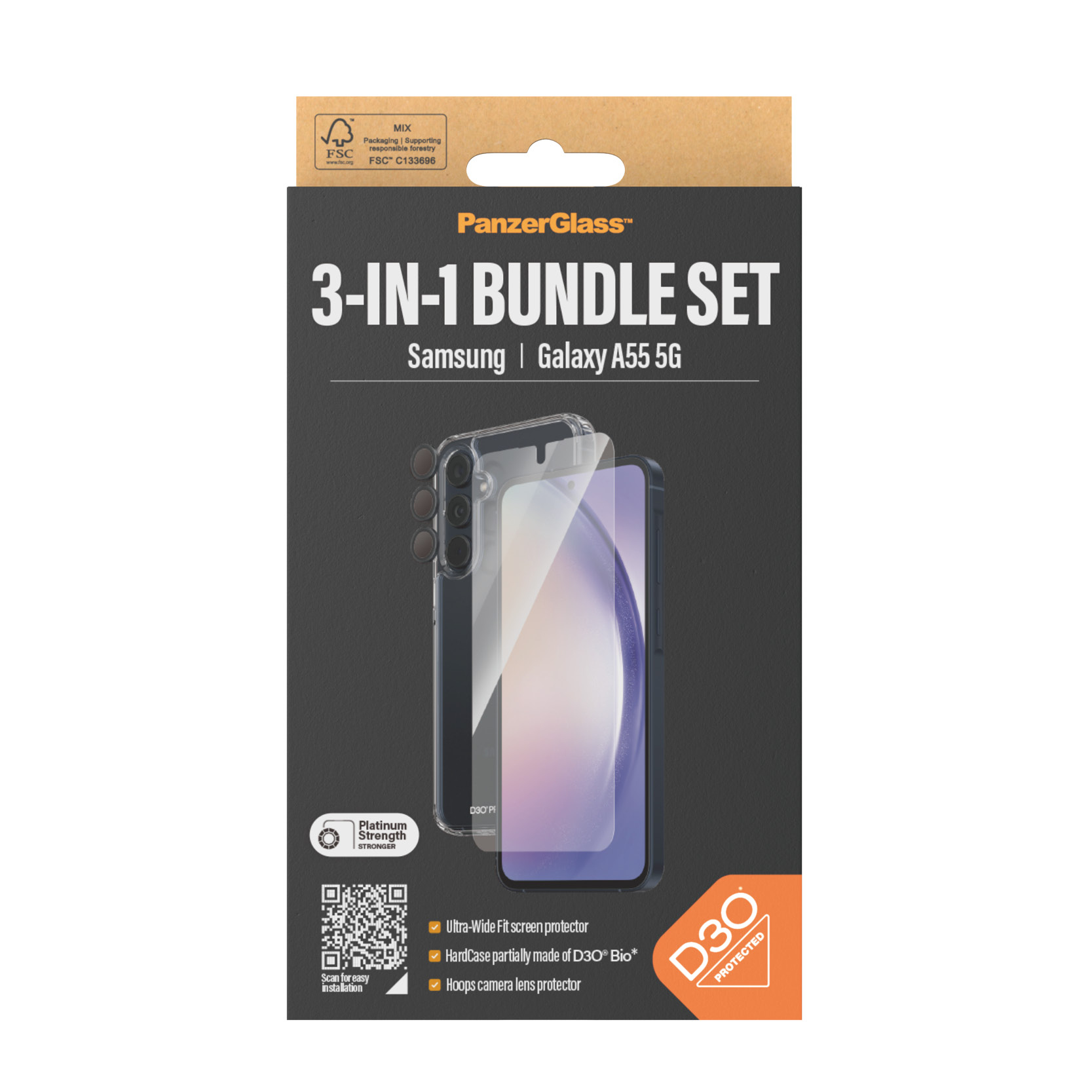 PanzerGlass 3-in-1 Samsung Galaxy A55 5G, UWF PanzerGlass 3-in-1 Samsung Galaxy A55 5G, UWF – Bild 3