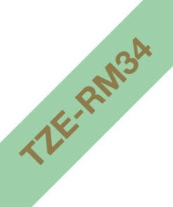 Textilband TZe-RM34 nicht klebend gold auf mintgrün 12mm x 4m