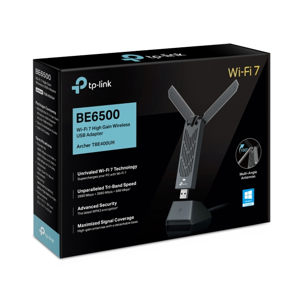 TP-Link Archer TBE400UH BE6500 Tri-Band Wi-Fi 7 USB Adapter TP-Link Archer TBE400UH BE6500 Tri-Band Wi-Fi 7 USB Adapter – Bild 6