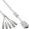 InLine® DVI-A Kabel, analog 12+5 Stecker auf 15pol HD Stecker VGA, 2m
