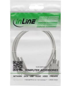 Alternative view of InLine® Serielle Verlängerung, 9pol Stecker / Buchse, vergossen, 1:1 belegt, 7m, beige