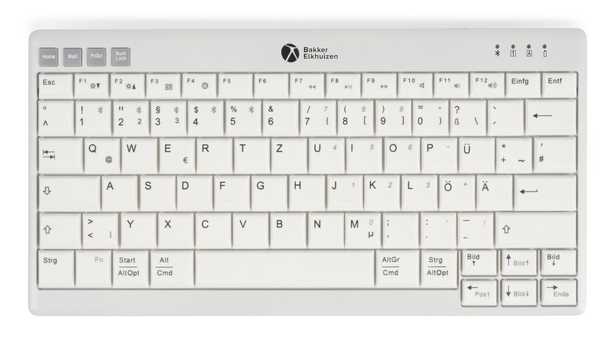 BakkerElkhuizen UltraBoard 950 V2 Tastatur Haus USB + Bluetooth QWERTZ Deutsch Dunkles Grau, Hellgrau BakkerElkhuizen UltraBoard 950 V2 Tastatur Haus USB + Bluetooth QWERTZ Deutsch Dunkles Grau, Hellgrau