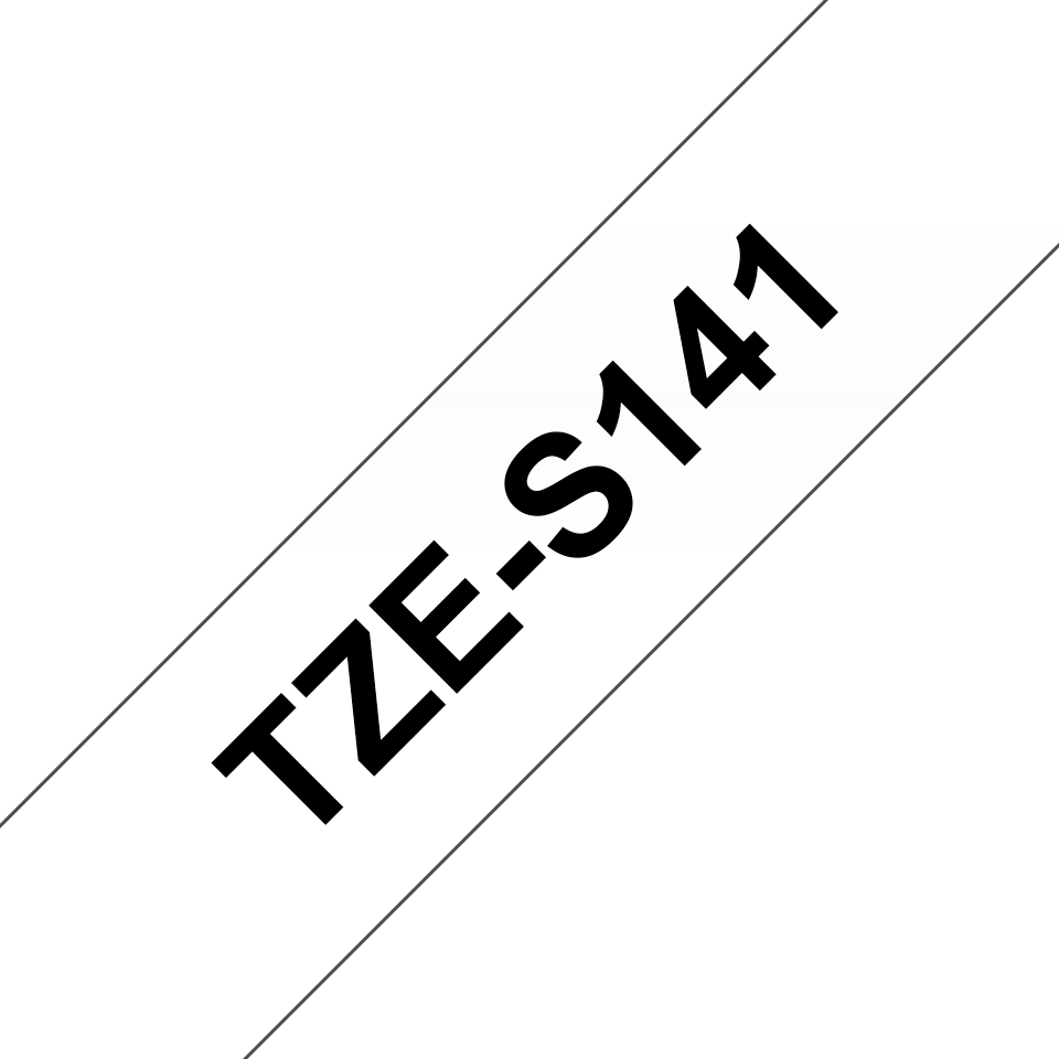 Schriftband TZe-S141 (extra st.) Schwarz auf transp. 18mm x 8m Schriftband TZe-S141 (extra st.) Schwarz auf transp. 18mm x 8m