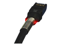 LED Patchk., CAT6a, U/ UTP, 10GBit Cu, PVC, 0,9m, sw, VPE=12