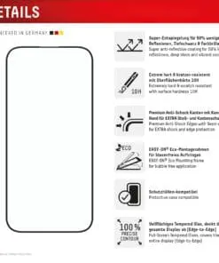 Alternative view of DISPLEX Premium Panzerglas vollflächig Antireflex für Apple iPhone 16 Pro