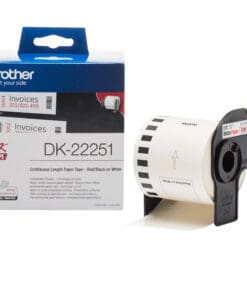 Brother Endlos-Etiketten DK-22251 rot/schwarz, 62mm x 15,24m