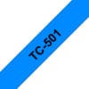 Brother Schriftband TC-501 (lam.) Schwarz auf Blau 12mm x 7,7m