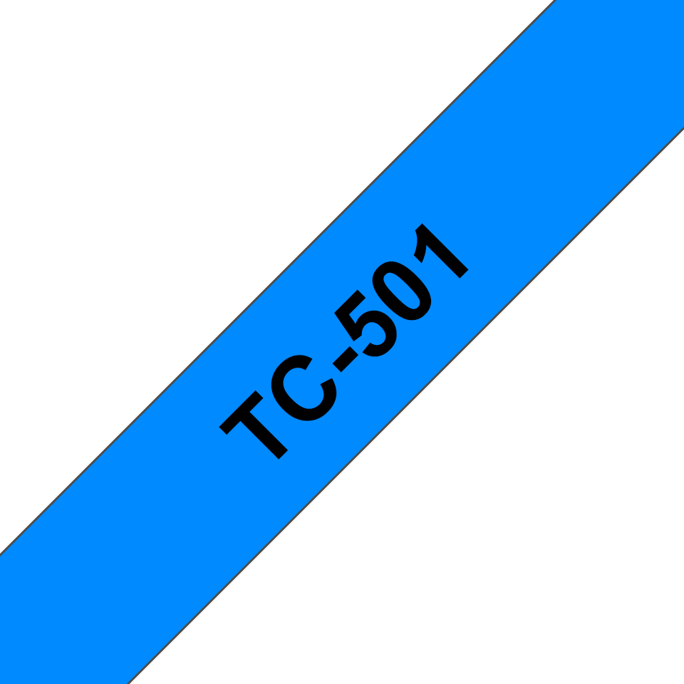 Brother Schriftband TC-501 (lam.) Schwarz auf Blau 12mm x 7,7m Brother Schriftband TC-501 (lam.) Schwarz auf Blau 12mm x 7,7m