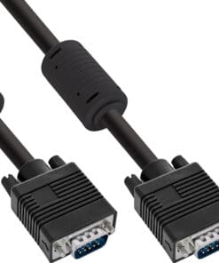 InLine® S-VGA Kabel, 15pol HD Stecker / Stecker, schwarz, 10m, schwarz