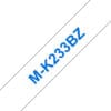 Schriftband M-K233 (nicht lam.) Blau auf Weiß 12mm x 8m Brother MK521BZ - Schwarz auf Blau - Rolle (0,9 cm x 8 m) 1 Stck. Druckerband - für P-Touch PT-55, PT-55P, PT-65, PT-65LB, PT-65SB, PT-90