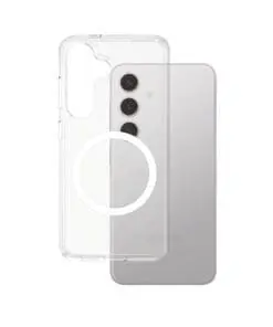CARE Flagship Case Clear w. white QI Galaxy S25 Plus