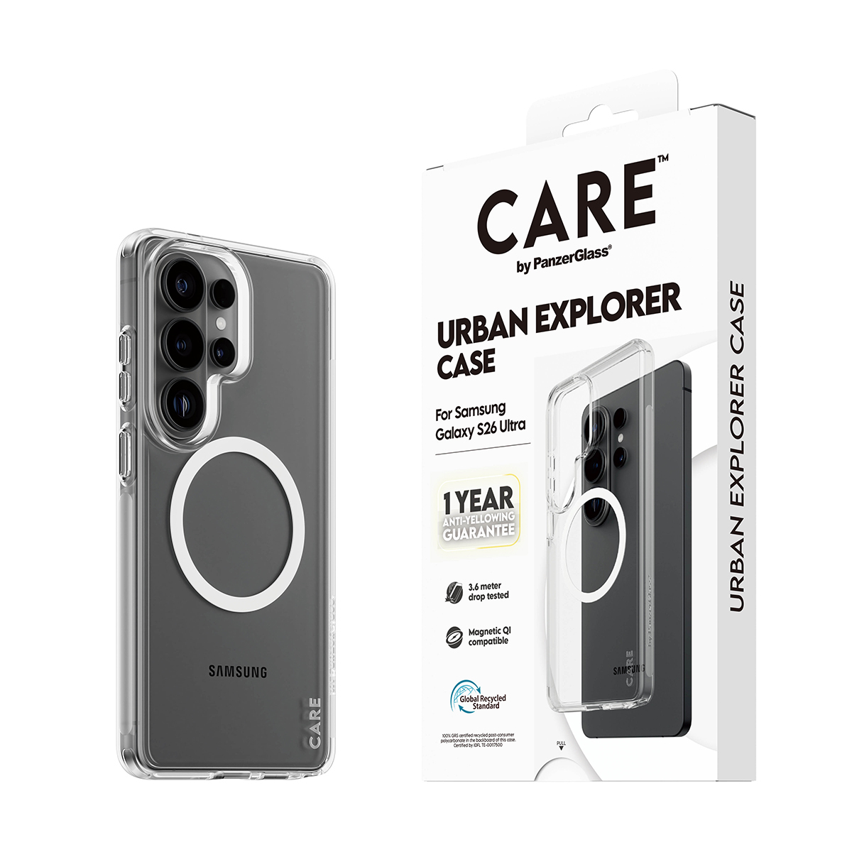 CARE Urban Explorer Case Clear w. White Qi Galaxy S26 Ultra CARE Urban Explorer Case Clear w. White Qi Galaxy S26 Ultra – Bild 6