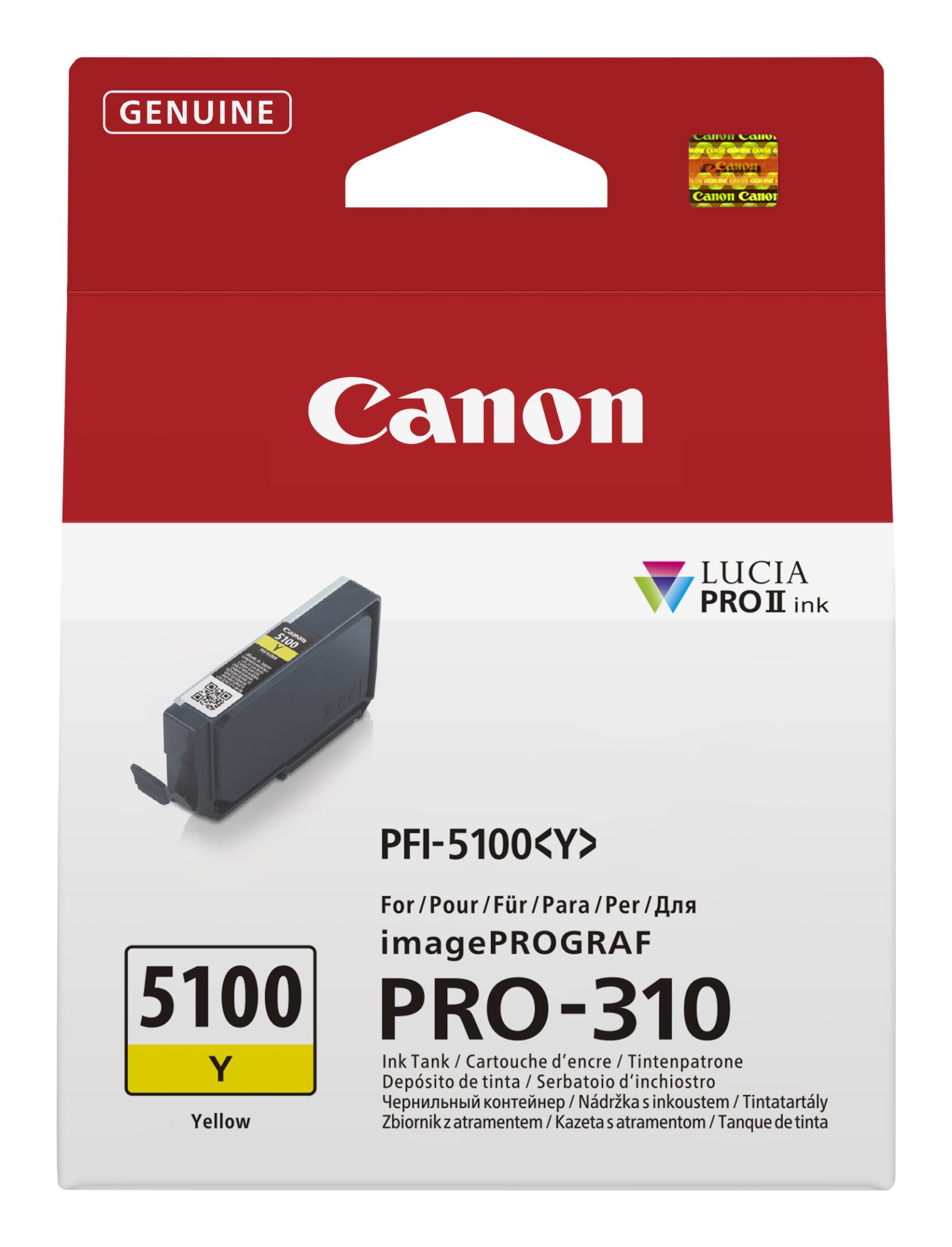 Canon PFI-5100 Y Druckerpatrone 1 Stück(e) Original Gelb Canon PFI-5100 Y Druckerpatrone 1 Stück(e) Original Gelb