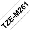 Brother TZe-M261 weiß matt / schwarz, 36 mm, 8 m, laminiert Das matte laminierte TZe-M365 Schriftband ist dank der leicht lesbaren weißen Schriftfarbe besonders vielseitig einsetzbar - damit Sie zu Hause, im Büro und an anderen Arbeitsplätzen alle Beschriftungsaufträge mühelos erledigen können. Das TZe-M365 ist für eine Vielzahl von Brother P-touch Beschriftungsgeräten geeignet.