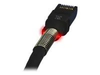 LED Patchk., CAT 6a U/ UTP, 10GBit Cu, PVC, 2,1 m, sw, VPE=12