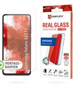 DISPLEX Panzerglas 10H inklusive Handyhülle transparent für Samsung Galaxy S23 FE