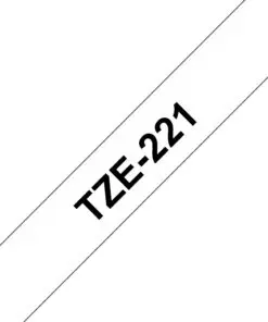 Schriftband TZe-221 (lam.) Schwarz auf Weiß BxL 9mm x 8m
