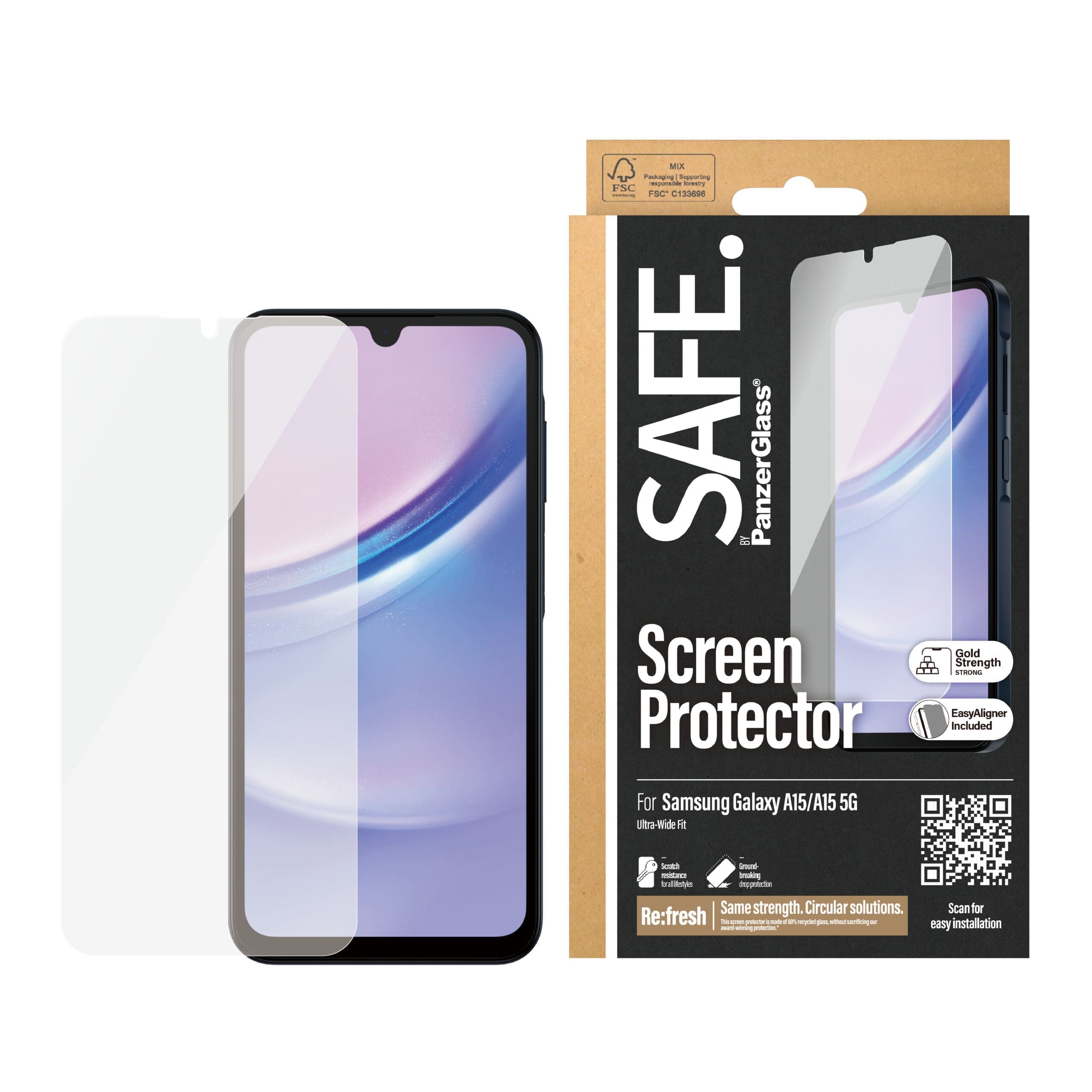 SAFE. by PanzerGlass Samsung A15, A15 5G, UWF SAFE. by PanzerGlass Samsung A15, A15 5G, UWF – Bild 2