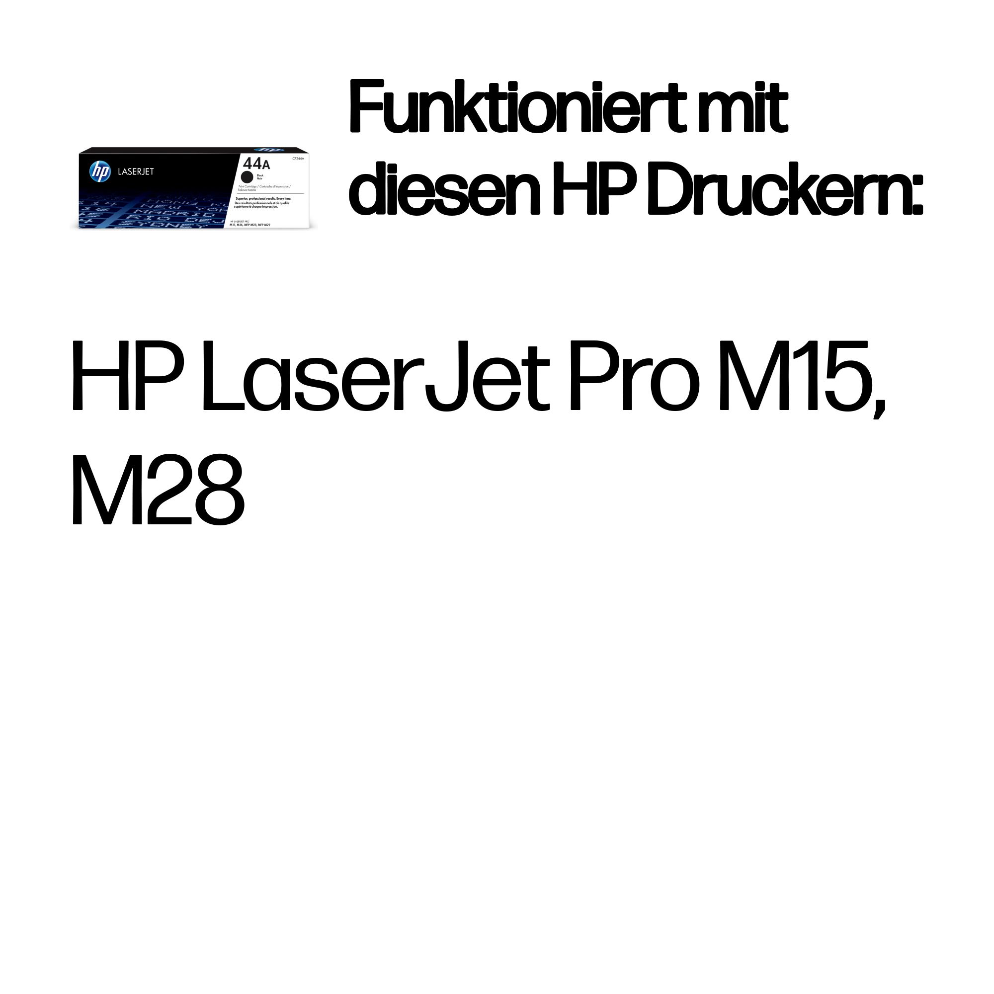 HP Toner Nr. 44A CF244A Schwarz (ca. 1.000 Seiten) HP Toner Nr. 44A CF244A Schwarz (ca. 1.000 Seiten) – Bild 2