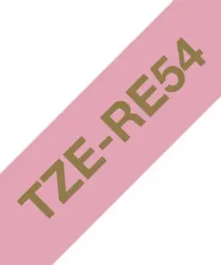 Textilband TZe-RE54 nicht klebend gold auf rosa 24mm x 4m