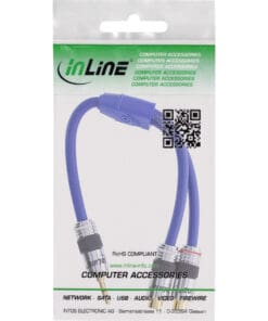 InLine® Cinch/Klinke Kabel, PREMIUM, 2x Cinch Buchse an 3,5mm Klinke Stecker, 0,25m, blau InLine® Cinch/Klinke Kabel, PREMIUM, 2x Cinch Buchse an 3,5mm Klinke Stecker, 0,25m, blau – Bild 3