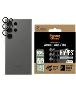 Alternative view of PanzerGlass Hoops Black Lens Protector Galaxy S25 Ultra