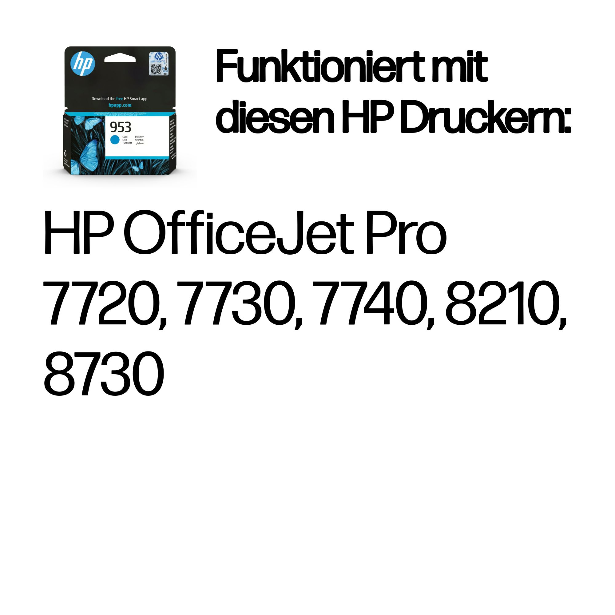 HP Tintenpatrone Nr. 953 F6U12AE Cyan (ca. 630 Seiten) HP Tintenpatrone Nr. 953 F6U12AE Cyan (ca. 630 Seiten) – Bild 2
