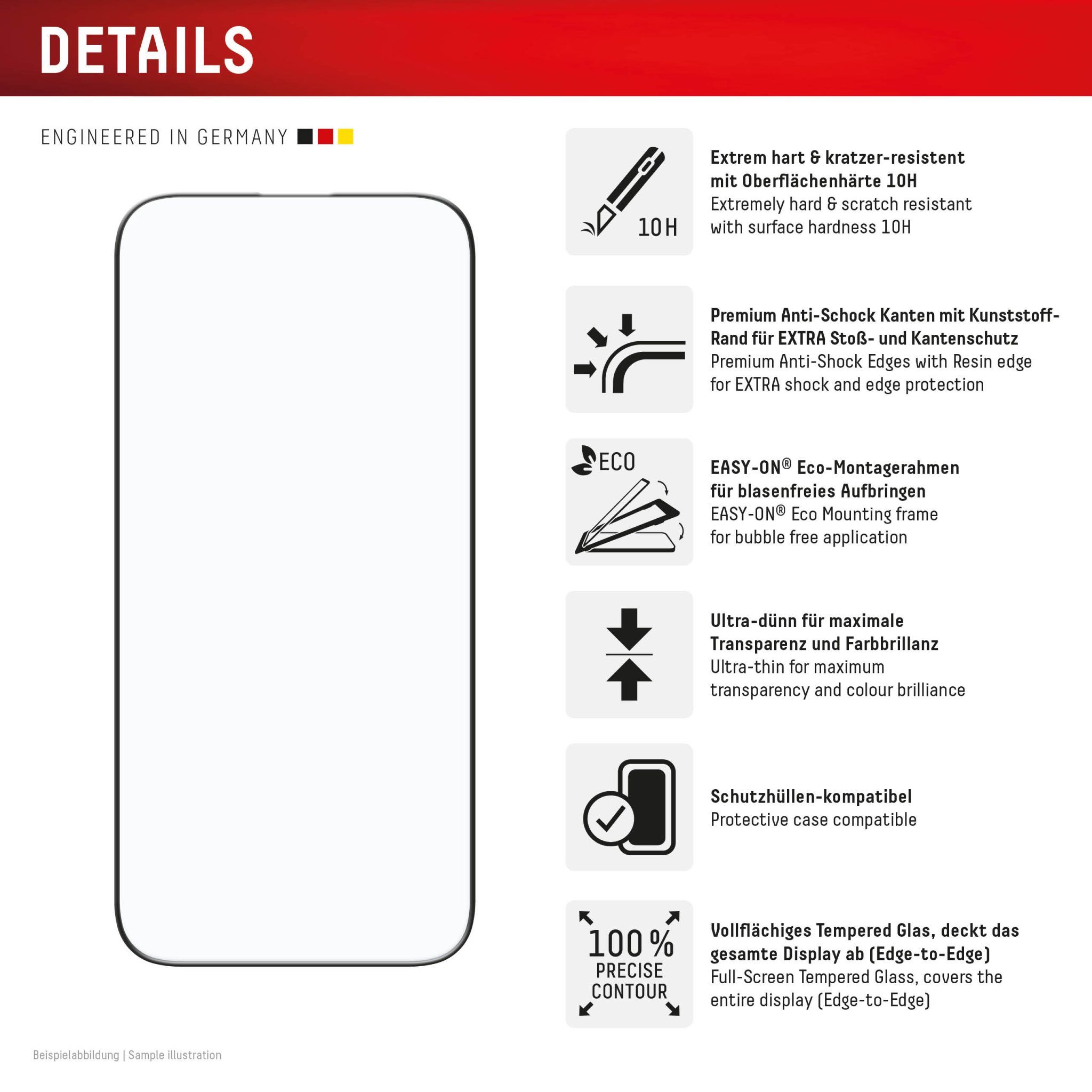 DISPLEX Premium Panzerglas vollflächig Antireflex für iPhone Air DISPLEX Premium Panzerglas vollflächig Antireflex für iPhone Air – Bild 2