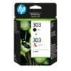 HP 303 2er-Pack Schwarz/Cyan/Magenta/Gelb Original Tintenpatr. Ideal für den Druck von Fotos und alltäglichen Dokumenten in Laborqualität mit konsistenten, hochwertigen Ergebnissen für den Privatgebrauch, Schule und Beruf.Über 50 % der Original HP Druckerpatronen werden aus Kunststoff hergestellt, der andernfalls ins Meer gelangen würde.