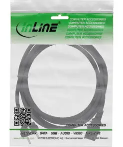 Alternative view of InLine® Netzkabel, Schutzkontakt gerade auf Kaltgerätestecker C13, 0,3m, schwarz, schwarz
